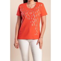 Bedrucktes T-Shirt, Orange