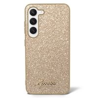 GUESS GLITTER Zaščitni ovitek Samsung Galaxy S23 5G zlat - *POŠKODOVANA EMBALAŽA*