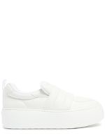 Puffy Leather Low Top Sneakers