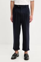 Drôle de Monsieur pantaloni cu lână Le Pantalon Plis Cropped