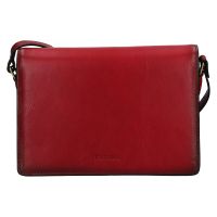Katana Amande bőr crossbody táska - sötétvörös