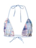 Abercrombie & Fitch Bikini gornji dio  opal / nebesko plava / prljavo roza / bijela