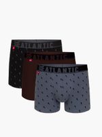 Boxer shorts Atlantic 3MH-174 A'3 S-2XL black-chocolate-grey 088