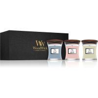 Woodwick Evening Onyx & Solar Ylang & Coastal Sunset подаръчен комплект с дървен фитил (gift box) 1 бр.