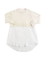 Cotton Jersey & Wool Blend Knit Dress