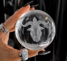 Kristallkugel (Dekoration) KILLSTAR - Baphomet - Clear