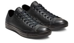 Converse Chuck Taylor All Star Mono Leather Black - Unisex - Tenisky Converse - Čierne - 135253C - Veľkosť: 38