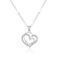 Beneto Něžný stříbrný náhrdelník se zirkony AGS1244/47
