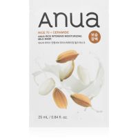 Anua Rice Intensive Moisturizing Milk Mask поживна косметична марлева маска для освітлення та зволоження 25 мл