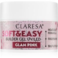 Claresa Soft&Easy Builder Gel osnovni gel za nohte odtenek Glam Pink 12 g