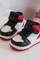 Children's High Track Shoes White and Red Teredite