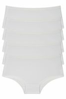 98545 Dewberry Women Panties High Waist Pack of 5-WHITE
