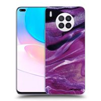 Silikónový čierny obal pre Huawei Nova 8i - Purple glitter