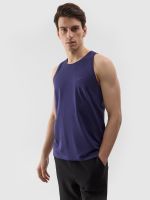 Pánsky regular tank top bez potlače - tmavomodrý