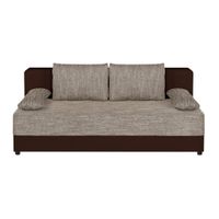 P & B ROZKLADACIA POHOVKA, textil, kompozitné drevo, cappuccino, mokka