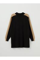 LC Waikiki Women's High Neck Color Block Long Sleeve Knitwear Tunic