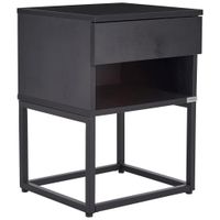 Livetastic NOČNÝ STOLÍK, čierna, 40/55/35 cm