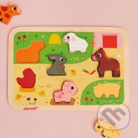 Farma Chunky (Janod Drevené vkladacie puzzle pre najmenších) - puzzle z kategorie Maxi dílky