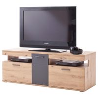 Livetastic SKRINKA POD TV, antracitová, farba duba, 150/55/50 cm