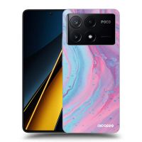 Silikónový čierny obal pre Xiaomi Poco X6 Pro - Pink liquid