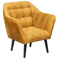 MID.YOU KOKTAILOVÉ KRESLO, textil, kompozitné drevo, žltá