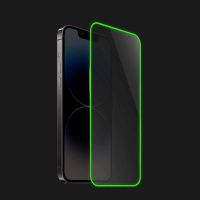 3x Ochranné tvrdené sklo so svietiacim rámčekom pre Samsung Galaxy A23 A235F 4G - Zelená