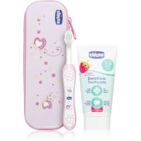 Chicco Always Smiling 12m+ set njege za zube za djecu Pink No Fluoride 1 kom