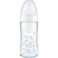 NUK First Choice + 240 ml cumisüveg üvegből hőmérséklet-figyeléssel 240 ml