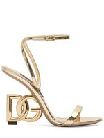 105mm Keira Metallic Leather Sandals