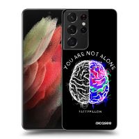 Silikónový čierny obal pre Samsung Galaxy S21 Ultra 5G G998B - Brain - White