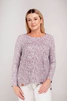 Purple blouse with sweater print mi... Me