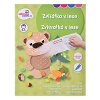 Zábavné učenie 3-5r. so samolepkami Zvieratká v lese