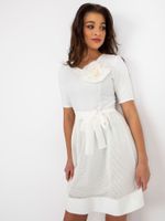 Ecru Flared Cocktail Dress for Wedding