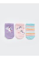 LC Waikiki Lcw Printed Baby Girl Booties Socks 3-Pack