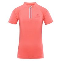 Children's quick-drying cycling T-shirt ALPINE PRO LATTERO neon salmon