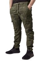Herren Hose URBAN CLASSICS - Camo Cargo Jogging - olive camo 32