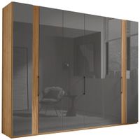 Dieter Knoll SKRIŇA S OTOČNÝMI DVERAMI, dub, dub bianco, lávovosivá, 300/216/58 cm