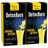 DetoxBurn 2er Pack - Getränk zum Abnehmen mit Doppelwirkung (20-Tage-Programm). Vegan. Zitronengeschmack | SlimJOY