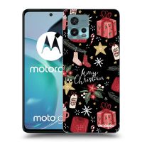 Silikónový čierny obal pre Motorola Moto G72 - Christmas