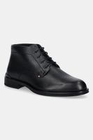 Kožená obuv Tommy Hilfiger CORPORATE HILFIGER LTH BOOT