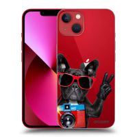 Silikónový prehľadný obal pre Apple iPhone 13 - Francúzsky Buldoček