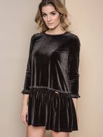 DRESS ONE IN SOFT VELVET BLACK