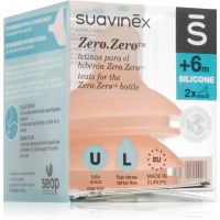 Suavinex Zero Zero Bottle Teat биберон за шише L Dense Flow 6 m+ 2 бр.