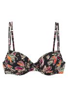 BUFFALO Bikini gornji dio  bež / tamno zelena / narančasta / crna