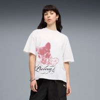 PUMA Street Glam Oversized Graphic T-Shirt Damen, Kleidung, Weiß, XS