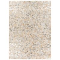 KOŽENÝ KOBEREC, 160/230 cm, strieborná