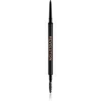 Makeup Revolution Precise Brow Pencil precízna ceruzka na obočie s kefkou odtieň Dark Brown 0.05 g