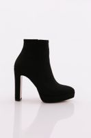 DGN 601 Women's Heeled Boots Black Suede