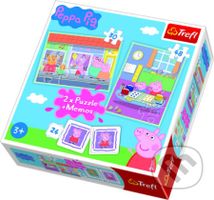 Puzzle Prasátko Pepa + pexeso - puzzle z kategorie Maxi dílky