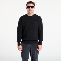 Sweter AllSaints Aspen Waffle Texture Crew Neck Ramskull Jumper Cinder Black L